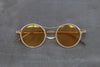 Rigards X TVA Joint RG2000TVA Stainless Steel + Pure Titanium Alloy 925 Silver Sunglasses Series RG-RG2000TVA(A)-GDJHP-F Antique Gold + Titanium Frame Transparent + Yellow Lens